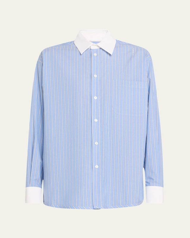 Oversized Stripe Button Down Shirt